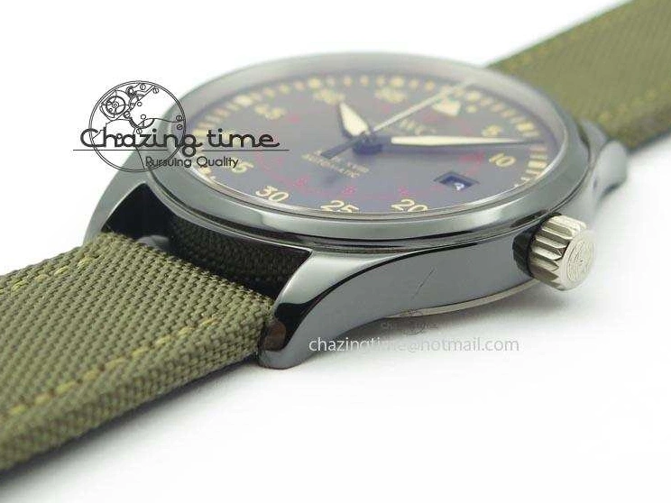 MIROTIME 0304 SunProtective MARK XVII IW324702 Real Ceramic MK Best Edition Green Dial On Green Nylon Strap A 7288